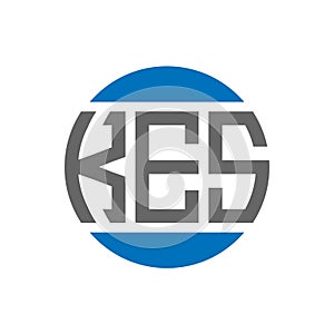 KES letter logo design on white background. KES creative initials circle logo concept. KES letter design