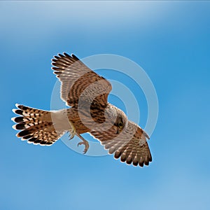 Kestrel's first hunting (Falco tinnunculus)