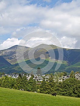 Keswick overlooked by Skiddaw in the English Lake District