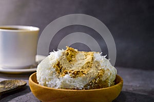 Ketan bubuk or powdered sticky rice traditional food photo
