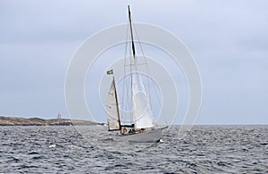 Ketch rigged sailboat. photo