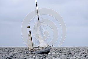 Ketch rigged sailboat. photo