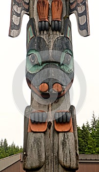 Ketchikan, Alaska: Closeup of a Tlingit totem photo
