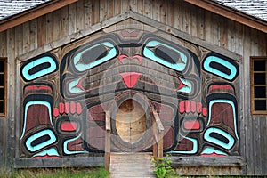 Ketchikan, Alaska: The exterior of the clan house at Potlatch Totem Park photo
