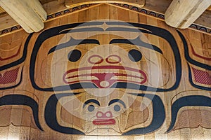 Ketchikan, Alaska: The interior of the clan house at Potlatch Totem Park