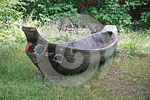 Ketchikan, Alaska: Replica of a Tlingit canoe at Potlatch Totem Park photo