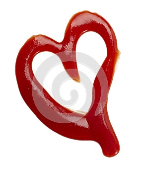 Ketchup heart shape