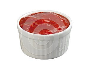 Ketchup Ramekin (with clipping path) photo