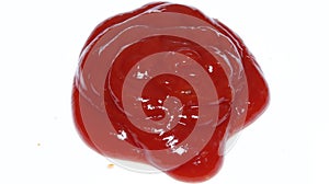 Ketchup sauce on a white background