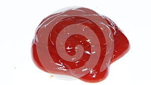 Ketchup sauce on a white background