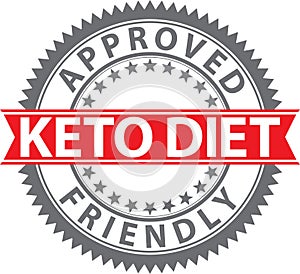 Keto diet friendly sign, keto diet friendly badge, vector illustration
