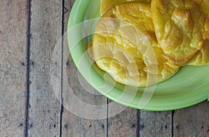 Keto Egg Bread on a wood plank board