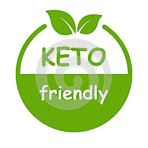 keto friendly diet healthy food label icon vector for graphic design, logo, website, social media, mobile app, UI illustration