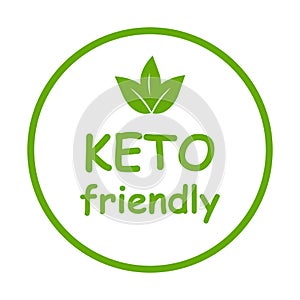 keto friendly diet healthy food label icon vector for graphic design, logo, website, social media, mobile app, UI illustration