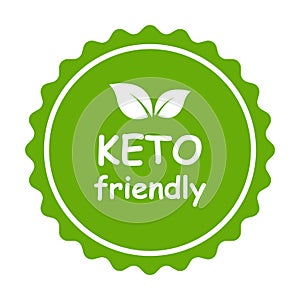 keto friendly diet healthy food label icon vector for graphic design, logo, website, social media, mobile app, UI illustration