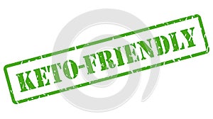 Keto friendly vector stamp