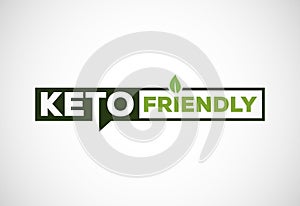 Keto friendly icon. Keto friendly and organic labels sign. Healthy natural product label design