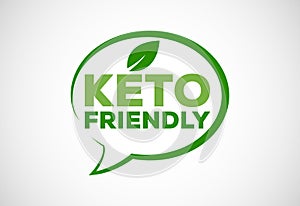 Keto friendly icon. Keto friendly and organic labels sign. Healthy natural product label design