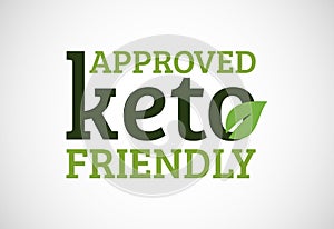 Keto friendly icon. Keto friendly and organic labels sign. Healthy natural product label design