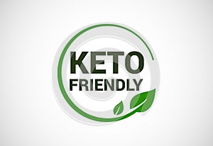 Keto friendly icon. Keto friendly and organic labels sign. Healthy natural product label design