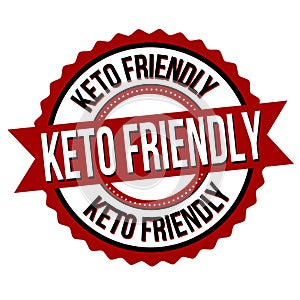 Keto friendly label or sticker