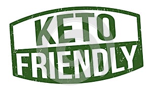 Keto friendly sign or stamp photo