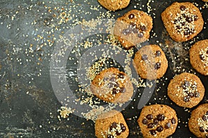 Keto Peanut Butter Cookies with Almond Flour and Sugar Free Chocolate Chips