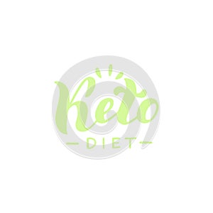 Ketogenic diet typography poster. Keto healthy deit banner template. Healthy fats, low carbs.