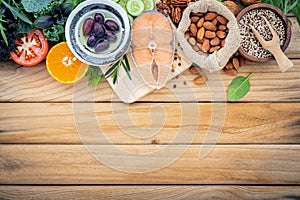 Ketogenic low carbs diet concept. Ingredients for the healthy foods selection on white background. Balanced healthy foods photo