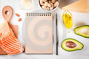 Ketogenic low carbs diet ingredients