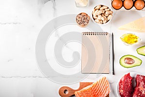 Ketogenic low carbs diet ingredients