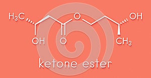 Ketone ester molecule. Present in drinks to induce ketosis. Skeletal formula