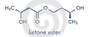 Ketone ester molecule. Present in drinks to induce ketosis. Skeletal formula photo