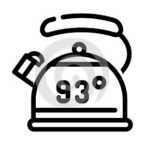 kettle for boiling water line icon vector illustration