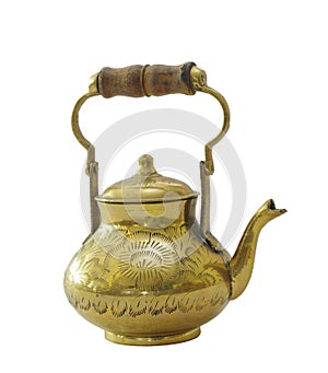 Kettle with brass