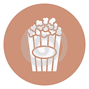 Kettle corn, popcorn Vector Icon which can easily edit