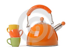 Kettle and cups