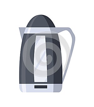 Kettle decorative kitchen tool icon. Electric teapot isolated cartoon illustration. Element for advertising of household