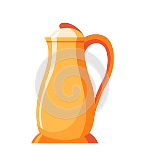 Kettle decorative kitchen tool icon. Teapot isolated cartoon illustration. Element for advertising of household goods or