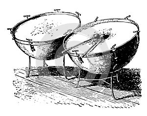Kettle Drum, vintage illustration