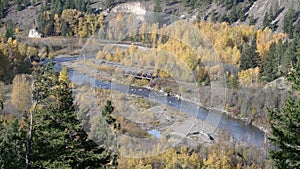 Kettle Valley Rail Bridge, Coldwater River, BC 4K, UHD.