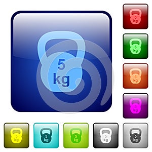 Kettlebel 5 Kg color square buttons