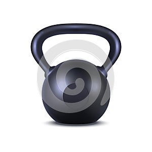 Kettlebell or dumbbell vector image. Weight train.