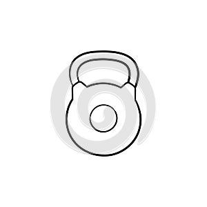 Kettlebell hand drawn outline doodle icon.