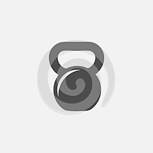 Kettlebell icon isolated on white background. Vector illustration