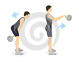 Kettlebell swings exercise.