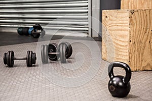 Kettlebells and dumbbells