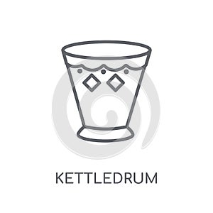 Kettledrum linear icon. Modern outline Kettledrum logo concept o