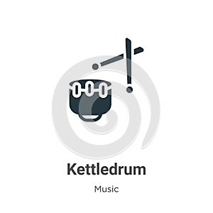 Kettledrum vector icon on white background. Flat vector kettledrum icon symbol sign from modern music collection for mobile