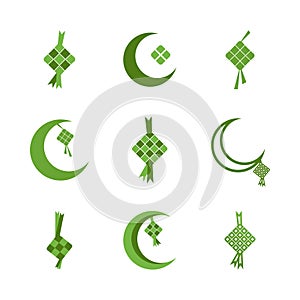 Ketupat eid al fitr ramadan illustration